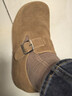 百思圖26春真皮厚底勃肯鞋休閑一腳蹬女懶人單鞋D3787AM6 駝色 38 曬單實(shí)拍圖