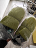 樸西暮春棉拖鞋女防滑外穿加絨保暖厚底防水包跟棉拖室內居家冬拖男 巖草綠 40-41 曬單實(shí)拍圖