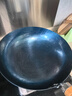 章丘鐵鍋正宗手工鍛打鐵鍋無(wú)涂層物理不粘鍋炒鍋老式家用炒菜鍋廚具輕音 標準版古法烤藍（已干燒） 32cm 曬單實(shí)拍圖