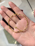 萃華5G足金平安無(wú)事牌黃金手鏈時(shí)尚半鐲送女朋友老婆生日禮物 靈動(dòng)蝴蝶金重約6.2g 曬單實(shí)拍圖