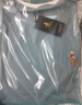 勞倫拉保羅高端品牌短袖t恤男夏季新款圓領(lǐng)刺繡寬松商務(wù)休閑絲光棉打底上衣 灰藍色 XL （建議140-160斤） 曬單實(shí)拍圖