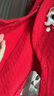 童泰（TONGTAI）嬰兒連體衣秋冬季純棉保暖寶寶衣服哈衣爬服喜慶新年裝紅A59cm 曬單實(shí)拍圖