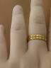 中國黃金（CHINA GOLD）黃金戒指女銅錢(qián)戒指古法足金錢(qián)幣戒指送老婆女友年貨節新年禮物 圈號17 約4.1g 曬單實(shí)拍圖