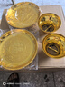 貝意品供盤塑料水果盤供佛供奉佛具用品家用供果盤福盤財神蓮花托盤 新金福7英寸18厘米 曬單實拍圖