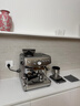鉑富（Breville）BES876 半自動(dòng)咖啡機 家用意式 研磨奶泡一體式 智能輔助壓粉系統 大容量水箱 25擋研磨 鍛光銀 曬單實(shí)拍圖
