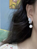 銀針漸變水晶珍珠蝴蝶耳釘法式高級感耳環(huán)氣質(zhì)耳墜小香風(fēng)耳飾女 蝴蝶珍珠耳釘一對 曬單實(shí)拍圖