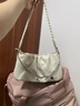茯見(jiàn)腋下包女包2025新款輕奢通勤單肩包百搭手提包生日禮物小眾云朵包 米白色 曬單實(shí)拍圖