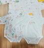 巴拉巴拉寶寶連體衣嬰兒哈衣爬行服新生兒內著(zhù)上衣三角衣兩件裝內著(zhù)套裝 白綠色調-兩件裝 52cm 曬單實(shí)拍圖