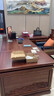 烏金木辦公桌椅文件柜組合董事長(cháng)總裁老板辦公新中式實(shí)木大班臺 2.2米大班臺 曬單實(shí)拍圖