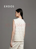 ERDOS 春夏圓領(lǐng)翻花寬松浮雕羊絨背心針織鏤空女開(kāi)衫羊絨衫初絨 白 170/92A/XL 曬單實(shí)拍圖