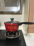 北鼎（Buydeem）小奶鍋輔食鍋煮粥鍋不粘鍋熱奶煮蛋一人用雪平鍋20cm 流金寶石紅  曬單實(shí)拍圖