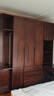 采百木衣柜 新中式實(shí)木衣柜帶邊柜黑胡桃木衣柜臥室家用衣服收納掛衣柜 五門(mén)衣柜 組裝 曬單實(shí)拍圖