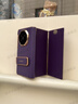 樂(lè)比億華為mate xts手機(jī)殼新款華為matexts三折疊非凡大師yy超薄真皮保護(hù)套xts腕帶支架雙邊全包防摔外殼 【槿紫色】頭層牛皮丨腕帶支架丨雙邊全包 華為Mate XTs 非凡大師 曬單實(shí)拍圖