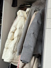 波司登（BOSIDENG）2025年新款泡芙羽絨服短款明星同款可收腰顯瘦脫卸帽90絨外套 【趨勢推薦】幻境白8625 M 165/88A 體重約120-140斤 曬單實(shí)拍圖