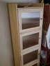 耐賽爾實(shí)木書(shū)架儲物架書(shū)桌旁置物架落地立式書(shū)柜靠墻轉角防塵收納窄柜子 【熱賣(mài)-亞克力柜門(mén)-無(wú)漆-5層】40x30x136cm全實(shí)木框架 曬單實(shí)拍圖