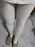 LZJV秋冬季加絨奶白色連褲襪日系麻花紋JK米白絲襪加厚保暖打底褲襪女 米白色均碼（加絨） 80-130斤 曬單實(shí)拍圖