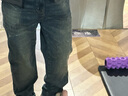 潮與共美式重磅復古工裝褲子男秋季寬松大碼牛仔褲男直筒闊腿褲男 藍色 34 適合160-175斤 曬單實(shí)拍圖