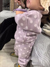 G.DUCKKIDS小黃鴨女童冬季衛衣套裝圓點(diǎn)加絨嬰兒衣服保暖上衣褲子休閑兩件套 紫色波點(diǎn)加絨裝【兩件套】 加厚 90 曬單實(shí)拍圖