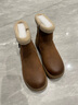 百麗（Belle）復古擦色雪地靴女2025冬新商場(chǎng)同款舒適保暖東北靴E5L1DDD5 棕色 38 曬單實(shí)拍圖