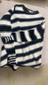 羅蒙（ROMON）中長(cháng)款早秋針織衫女條紋撞色新款上衣2025休閑寬松長(cháng)袖毛衣新品 黑色 L 曬單實(shí)拍圖