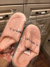 2025新款秋冬季保暖防滑棉拖鞋情侶款家居室內外穿毛茸男女士拖鞋 粉色【爆款加絨加厚】 38-39 【適合37-38腳穿】 曬單實(shí)拍圖