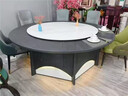 電動(dòng)餐桌大圓桌燈帶款帶巖板轉盤(pán)酒店飯店會(huì )所餐廳包廂20人圓餐桌 手動(dòng)-1.2米直徑+轉盤(pán)（6人位） 曬單實(shí)拍圖