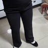 媽媽保暖棉褲大碼女褲秋冬純色加絨加厚中老年人奶奶裝褲子外穿 黑色（加絨 3XL 建議（120-135斤 曬單實(shí)拍圖
