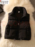啄木鳥(niǎo)羽絨棉馬甲女小個(gè)子短款2024年冬季保暖馬夾坎肩背心時(shí)髦百搭外套 黑色 M 【95-105斤】 曬單實(shí)拍圖
