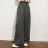 三彩2025秋季新款松緊腰休閑褲長(cháng)褲闊腿褲寬松垂感顯瘦通勤M 曬單實(shí)拍圖