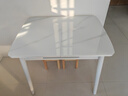 佳嘉美小戶(hù)型現代簡(jiǎn)約高級折疊桌伸縮桌組合餐桌椅家用鋼化玻璃多功能桌 伸縮餐桌（旗艦款）進(jìn)口橡膠木 70cm *90cm*75cm 曬單實(shí)拍圖