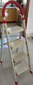 杜邦梯子家用人字梯室內折疊加粗加厚多功能登高安全扶梯紅白4步 曬單實(shí)拍圖