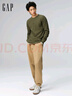 GAP男女裝2025秋季新款LOGO華夫格長(cháng)袖T恤休閑常規上衣美版 軍綠色 M 美碼 L亞洲碼180/96A 曬單實(shí)拍圖