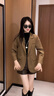 GARNUO咖色小西裝外套女2026新款早春秋季韓系小個(gè)子高級感炸街休閑西服 咖色 S 80-100斤 曬單實(shí)拍圖