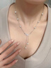 伊燦輕奢鋯石打結仿珍珠項鏈配飾女2025新款爆款高級感鎖骨鏈氣質(zhì)頸鏈 輕奢鋯石打結珍珠項鏈 曬單實(shí)拍圖