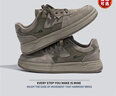 回力（Warrior）官方男鞋秋冬季新款百搭潮流板鞋子男士時(shí)尚休閑運動(dòng)鞋男灰軍綠42 曬單實(shí)拍圖