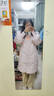 艾萊依甜美毛球羽絨服女質(zhì)感狐貍毛領(lǐng)長(cháng)款連帽保暖鴨絨外套 初桃粉M 曬單實(shí)拍圖