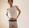 Calvin Klein內衣25秋季新款男士三條裝醒目提花ck棉質(zhì)防夾臀四角褲平角內褲男 ZBF-太空黑/大理石灰/龐貝紅 L 曬單實(shí)拍圖
