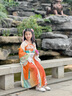 愛(ài)寶適兒童漢服六一女童夏裝中國風(fēng)古裝女孩兒童節禮物漢服唐裝連衣裙 風(fēng)鳶紗裙 140 碼【建議身高130-140cm】 曬單實(shí)拍圖
