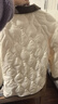 雪中飛輕薄羽絨服女短款2025秋冬季新款時(shí)尚襯衫領(lǐng)拼接撞色外套 米白 M (160) 曬單實(shí)拍圖