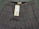 PORTS寶姿秋冬新品女裝中腳口長(cháng)褲LM9N014NFE010 黑色格子 M (6) 曬單實(shí)拍圖