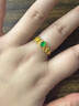 曼卡龍黃金戒指風(fēng)華錄足金5D硬金碧綠琺瑯戒指黃金 禮物送女友 13# 3.43g 曬單實(shí)拍圖