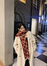CHANEELR & KARITH圍巾冬季女2025新款圍脖加厚保暖披肩送女生老婆輕奢生日新年禮物 輕奢時(shí)尚百搭ck風(fēng)【紅配米】 曬單實(shí)拍圖