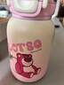迪士尼（Disney）兒童保溫杯帶吸管直飲雙飲水杯男女小孩喝水杯子上學(xué)316不銹鋼杯 15029草莓熊580ml雙飲款 曬單實(shí)拍圖