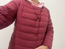 波司登（BOSIDENG）25年新款春短款輕薄羽絨服女90絨V領(lǐng)輕便登山旅游外套B250130004B 深酒紅|1242-復古車(chē)厘子 L 170/96B 體重約120-130斤 曬單實(shí)拍圖