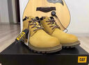 卡特（CAT）中筒大黃靴卡特經(jīng)典戶(hù)外休閑皮鞋馬丁靴機車(chē)靴英倫男耐磨工裝 黃色_【運動(dòng)鞋碼】 39 _【跟運動(dòng)鞋碼數一樣】 曬單實(shí)拍圖