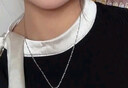 ALLOVE純銀項(xiàng)鏈女瓜子鏈替換素鏈鎖骨鏈無吊墜鎖骨鏈百搭替換萬能裸鏈條 曬單實(shí)拍圖