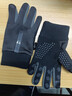 手套男冬季女保暖騎行防寒加絨加厚防風(fēng)防水騎車(chē)摩托車(chē)滑雪棉手套 黑色【男款】升級德絨-全掌防滑-雙指觸屏 曬單實(shí)拍圖