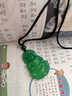 虎印綠瑪瑙觀(guān)世音吊墜項鏈玉髓玉石牌佩大中小號觀(guān)音菩薩男女首飾品 平安觀(guān)音吊墜(綁黑繩) 中號 曬單實(shí)拍圖