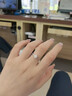 DR戒指莫桑鉆戒女一克拉2025新款白金色六爪結婚求婚閉口指環(huán)可刻字 主鉆50分【活口可調節大小】 曬單實(shí)拍圖