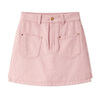 太平鳥(niǎo)女裝口袋分割復古裙褲夏季A字高腰闊腿牛仔短褲 粉色 M 曬單實(shí)拍圖
